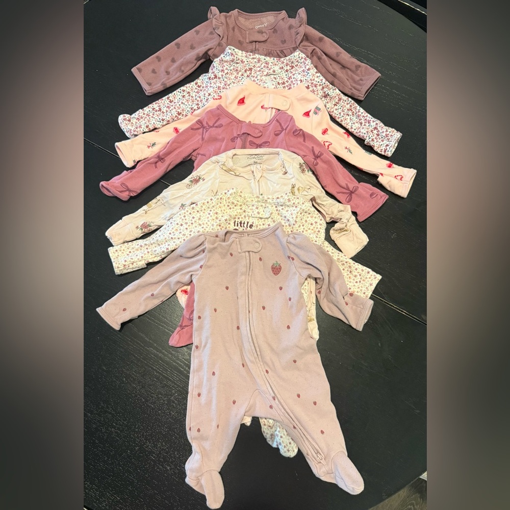 Carter's Baby Girl Pajamas, One Piece Pajamas, PJs, 3 Months